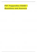 PSY Pepperdine EXAM 1  Questions and Answers