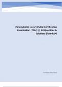 Pennsylvania Notary Public Certification Examination (2024) || All Questions & Solutions (Rated A+)