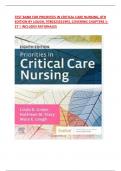 TEST BANK FOR PRIORITIES IN CRITICAL CARE NURSING, 8TH EDITION