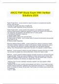   ANCC FNP Study Exam With Verified Solutions 2024