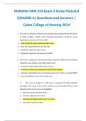 NURSING NUR 254 Exam 4 Study Material (GRADED A) Questions and Answers | Galen College of Nursing 2024