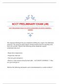 NCCT PRELIMINARY EXAM (JM) WITH GUARANTEED ACCURATE ANSWERS |VERIFIED