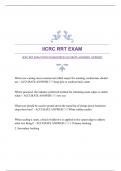 IICRC RRT EXAM WITH GUARANTEED ACCURATE ANSWERS |VERIFIED