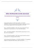 IMSA WORKZONE EXAM 2024/2025 WITH GUARANTEED ACCURATE ANSWERS |VERIFIED