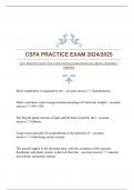 CSFA PRACTICE EXAM 2024/2025 WITH GUARANTEED ACCURATE ANSWERS |VERIFIED