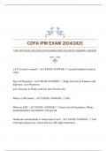 CDFA IPM EXAM 2024/2025 WITH GUARANTEED ACCURATE ANSWERS |VERIFIED