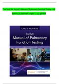 TEST BANK For Ruppel’s Manual of Pulmonary Function Testing 12th Edition By Mottram, Verified Chapters 1 - 13, Complete Newest Version