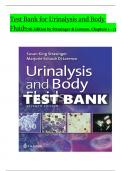 TEST BANK For Urinalysis and Body Fluids, 7th Edition by Strasinger | Verified Chapters 1 - 17 | Complete Newest Version