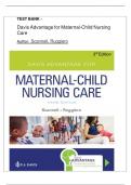 Test Bank -Davis Advantage for Maternal-Child Nursing Care 3rd Edition Author: Scannell, Ruggiero|| Latest Edition 2024