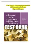 TEST BANK For Advanced Health Assessment and Diagnostic Reasoning, 4th Edition by Rhoads, All 18 Chapters Covered, Verified Latest Edition