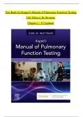 TEST BANK For Ruppel’s Manual of Pulmonary Function Testing 12th Edition By Mottram, Verified Chapters 1 - 13, Complete Newest Version