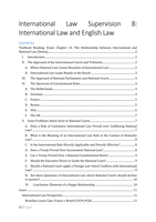 Reception of International Law into English Law