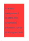 LCR4803 Assignment 1 (COMPLETE ANSWERS) Semester 2 2024 - DUE August 2024