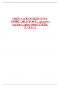 CHEM 212 BIO CHEMISTRY  WORK LAB REPORT 1 (pipettes  and electrophoresis) GEVENA  COLLEGE