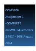 COM3706 Assignment 1 (COMPLETE ANSWERS) Semester 2 2024 - DUE August 2024