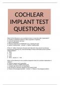 COCHLEAR IMPLANT TEST QUESTIONS