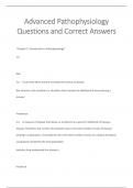 Advanced Pathophysiology Questions and Correct Answers