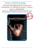 Test Bank For Principles of Anatomy and Physiology 16th Edition By Gerard J Tortora, Bryan H Derrickson  All Chapters 1-29 LATEST