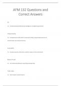 AFM 132 Questions and Correct Answers