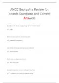 ANCC Georgette Review for  boards Questions and Correct  Answers