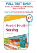 Test Bank for Mental Health Nursing, 6th Edition by Linda M. Gorman| 9781719645607| All Chapters 1-22| LATEST