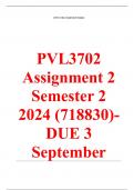 PVL3702 Assignment 2 QUIZ (COMPLETE ANSWERS) Semester 2 2024 (718830)- DUE 3 September 2024 ; 100% TRUSTED Complete, trusted solutions and explanations. Ensure your success with us.. 