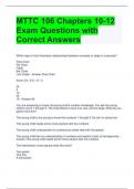 MTTC 106 Chapters 10-12 Exam Questions with Correct Answers