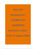 PVL3704 Assignment 1 (COMPLETE ANSWERS) Semester 2 2024 - DUE 15 August 2024