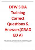 DFW SIDA Training Correct Questions & Answers(GRADED A)  Air Operations Area (AOA) - ANSWER The area of the DFW Airport that is bounded by a fence 