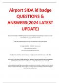 Airport SIDA id badge QUESTIONS & ANSWERS(2024 LATEST UPDATE)