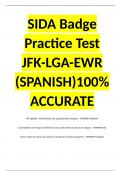 SIDA Badge Practice Test JFK-LGA-EWR (SPANISH)100% ACCURATE