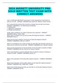 2024 AVERETT UNIVERSITY PRE-SOLO WRITTEN TEST EXAM WITH CORRECT ANSWERS