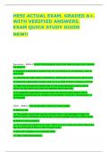 HESI ACTUAL EXAM. GRADED A+.  WITH VERIFIED ANSWERS. EXAM QUICK STUDY GUIDE NEW!!