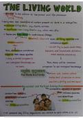 Best colourfull handwritten notes of THE LIVING WORLD for NEET 2025