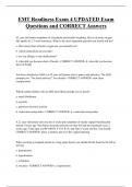 EMT Readiness Exam 4 UPDATED Exam  Questions and CORRECT Answers