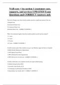 NAB core + los section 1 (customer care,  supports, and services UPDATED Exam  Questions and CORRECT Answers only