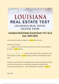 Louisiana Real Estate Actual Exam/ 95+ Qs & Ans/ 2024-2025. 