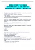 2024 CMGT - 360 DBIA FUNDAMENTALS OF PROJECT EXAM WITH CORRECT ANSWERS