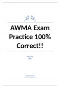 AWMA Exam Practice 100% Correct!!