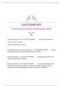 CALP EXAM SET WITH GUARANTEED ACCURATE ANSWERS |VERIFIED