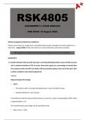 RSK4805 Assignment 3 (Detailed Answers) Year Module - Due 15 August 2024