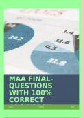 MAA FINAL-QUESTIONS WITH 100% CORRECT ANSWERS!!