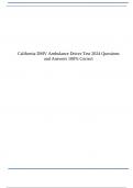 California DMV Ambulance Driver Test 2024 Questions and Answers 100% Correct