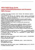  WGU D426 Study Guide Latest;(2024/2025)/Questions and Answers 100% Correct