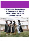 COM3702 Assignment 1 Full Solutions Semester 2 2024 (848160) - DUE 22 August 2024