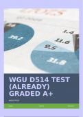 WGU D514 TEST (ALREADY) GRADED A+