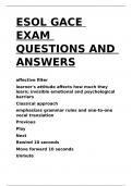 ESOL GACE EXAM QUESTIONS AND ANSWERS