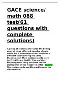 GACE science math 088 test(61 questions with complete solutions).