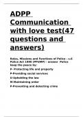 ADPP Communication with love test(47 questions and answers).