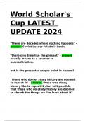 World Scholar-s Cup LATEST UPDATE 2024.